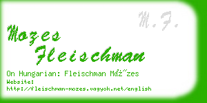 mozes fleischman business card